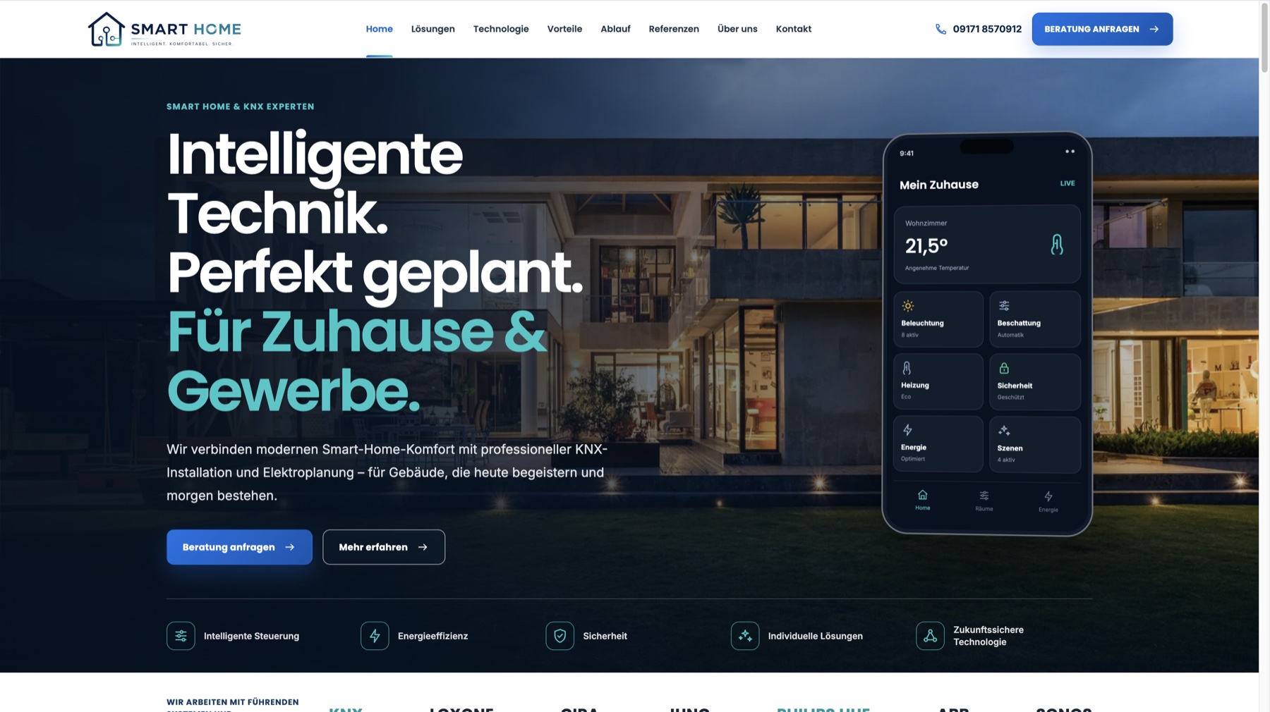 Website-Referenz Smart Home