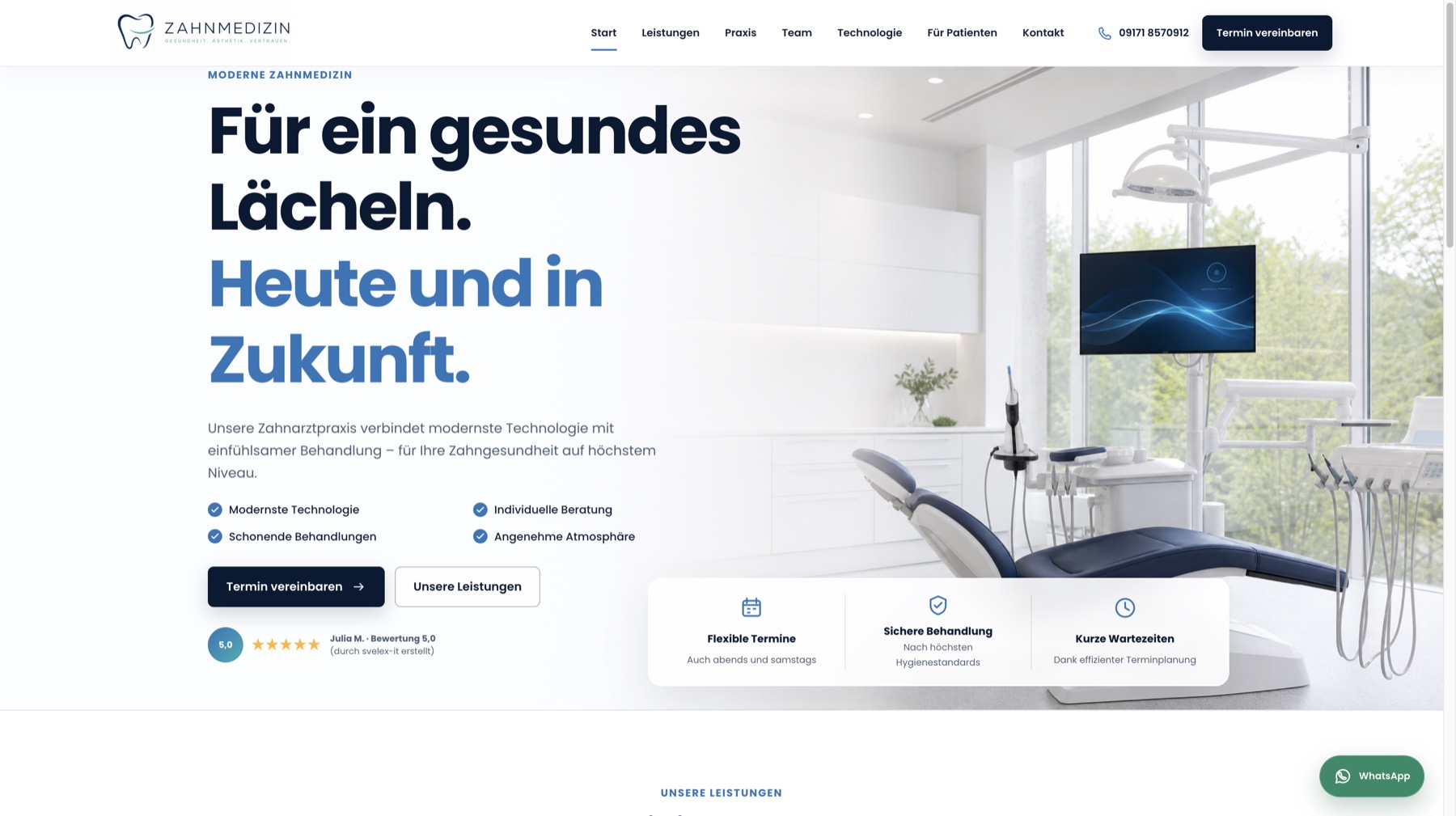 Website-Referenz Zahnmedizin Roth